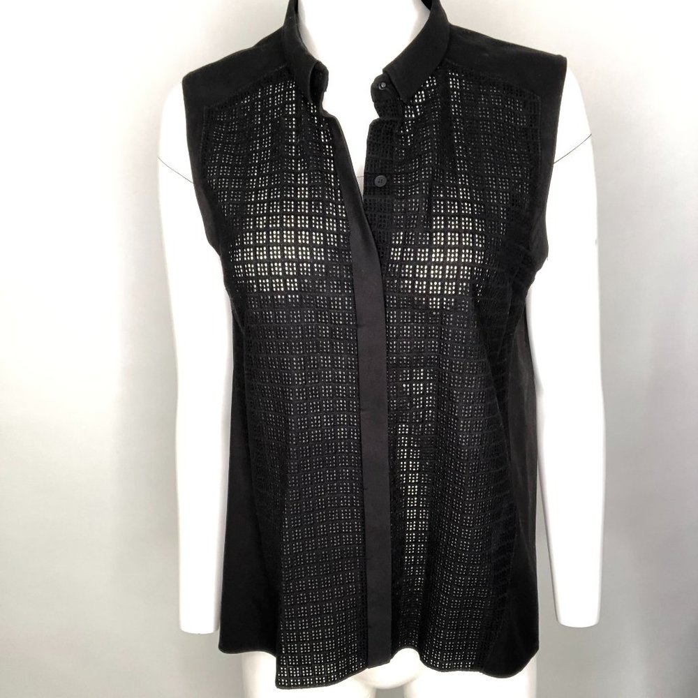 Elie Tahari Short Sleeveless Blouse